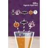 Halloween Cadılar Bayramı Temalı 10lu Figürlü Pipet Seti