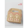 Yılbaşı Çanta Kutu Kurabiye Ev Kutu Çanta Postacı 14x17 cm *6lı Paket
