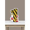 İş Makinaları Temalı Ayaklı Rakam Pano - 1 Yaş (40 cm)