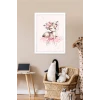 İsme Özel Boyutlu Baby  Deer Beyaz Çerçeve 30x40 cm Tablo, Hastane Odası Kapı Süsü, Çocuk Odası, Dekorasyon