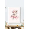 İsme Özel Boyutlu Baby  Deer Beyaz Çerçeve 30x40 cm Tablo, Hastane Odası Kapı Süsü, Çocuk Odası, Dekorasyon