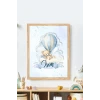 İsme Özel Boyutlu Balon Ayıcık Figürlü Ahşap Çerçeve 30x40 cm Tablo, Hastane Odası Kapı Süsü, Çocuk Odası, Dekorasyon