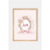 İsme Özel Boyutlu Flowers Pembe Ahşap Çerçeve 30x40cm Tablo, Hastane Odası Kapı Süsü, Çocuk Odası, Dekorasyon