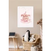 İsme Özel Boyutlu Pembe Atlıkarınca Beyaz Çerçeve 30x40 cm Tablo, Hastane Odası Kapı Süsü, Çocuk Odası, Dekorasyon