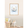 İsme Özel Boyutlu Peter Rabbit Ahşap Çerçeve 30x40cm Tablo, Hastane Odası Kapı Süsü, Çocuk Odası, Dekorasyon