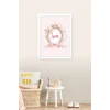 İsme Özel Flowers Frame Beyaz Çerçeve 30x40 cm Tablo, Hastane Odası Kapı Süsü, Çocuk Odası, Dekorasyon