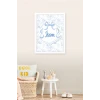 İsme Özel Mavi Fiyonklu Safari Beyaz Çerçeve 30x40 cm Tablo, Hastane Odası Kapı Süsü, Çocuk Odası, Dekorasyon