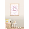 İsme Özel Pembe Fiyonklu Safari Ahşap Çerçeve 30x40cm Tablo, Hastane Odası Kapı Süsü, Çocuk Odası, Dekorasyon