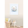İsme Özel Peter Rabbit Beyaz Çerçeve 30x40 cm Tablo, Hastane Odası Kapı Süsü, Çocuk Odası, Dekorasyon