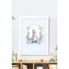 İsme Özel Peter Rabbit Beyaz Çerçeve 30x40 cm Tablo, Hastane Odası Kapı Süsü, Çocuk Odası, Dekorasyon