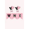 Minnie Mouse Pink Temalı ONE banner *Kalın Kağıt