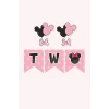 Minnie Mouse Pink Temalı TWO Banner (Kalın Kağıt) Doğum Günü