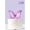 Mor Kelebekli 3 Boyutlu Parti Seti Malzemeleri