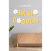 Papatya Temalı İyi Ki Doğdun Büyük Banner *Kalın Kağıt 150 cm