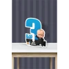 Patron Bebek Boss Baby Temalı - 3 Yaş (40 cm) Ayaklı Rakam Pano