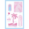 Pembe Kız Temalı Parçalı Ayaklı Pano 3Boyutlu (Masa Üstü) * Kalın Kağıt