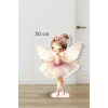 Peri Kızı Çiçekli Taç Soft Pink 50 cm Ayaklı Pano | Dekor | Pink | Pembe