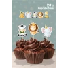 Safari Party Teması Cupcake Süsü 20li