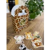 Safari Pastel Temalı Mini Çanta 12x7 cm *8li Paket