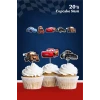 Şimşek Mcqueen Cars Temalı Doğum Günü Kürdanlı Cupcake Süsü 20li