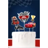 Şimşek Mcqueen Cars Temalı Doğum Günü Kürdanlı Pasta Süsü