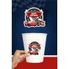 Şimşek Mcqueen Cars Temalı Doğum Günü Seti Sticker (Etiket) 20 li