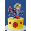 Spiderman Örümcek Adam Temalı Doğum Günü Kürdanlı Pasta Süsü
