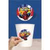 Spiderman Örümcek Adam Temalı Doğum Günü Seti Sticker (Etiket) 20 li