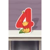 Winnie The Pooh Temalı Ayaklı Rakam Pano - 4 Yaş (40 cm)