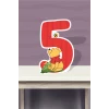 Winnie The Pooh Temalı Ayaklı Rakam Pano - 5 Yaş (40 cm)
