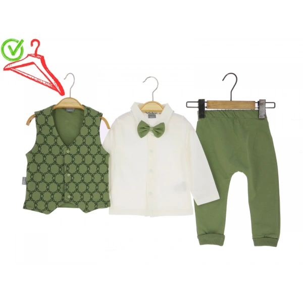 3/12 AY ERKEK TAKIM 3LÜ YELEKLİ ZİNCİR METRAJ BASKILI