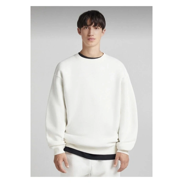 Unisex Oversize Basic Bisiklet Yaka Sweatshirt