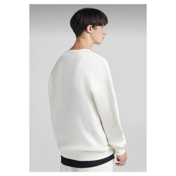 Unisex Oversize Basic Bisiklet Yaka Sweatshirt