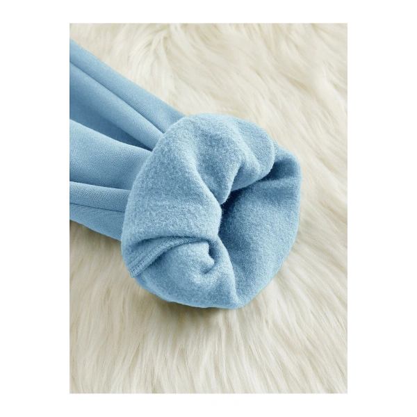 Kadın Bebemavi 3 Iplik Düz Elastik Bel Ve Paça Termal Astarlı Jogger Eşofman Altı