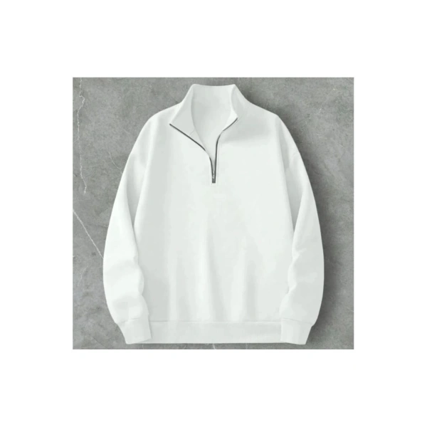 3 iplik yarım fermuarlı sweatshirt şardonlu premium kumaş lc waikiki kalıp