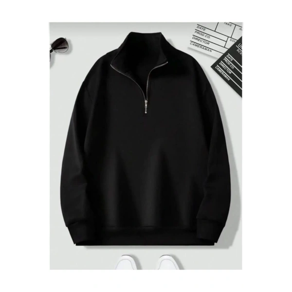 3 iplik yarım fermuarlı sweatshirt şardonlu premium kumaş lc waikiki kalıp