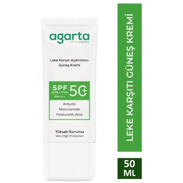 Agarta Doğal Güneş Kremi Leke Karşıtı Aydınlatıcı 50 Spf 50 Ml