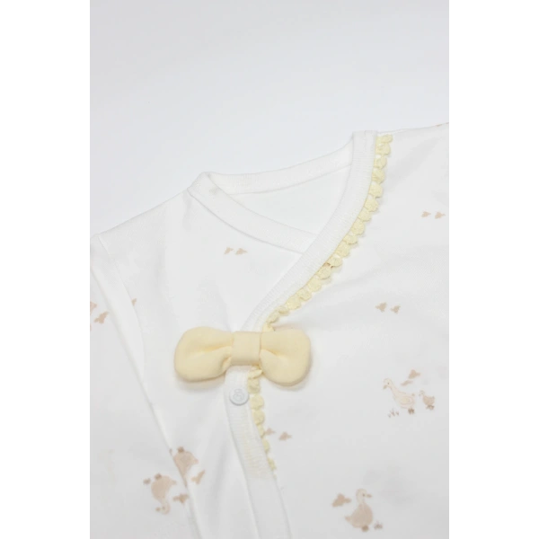 Akm Life 3lü Zıbın Takım Welcome Baby Duck 13104 Sarı-ekru