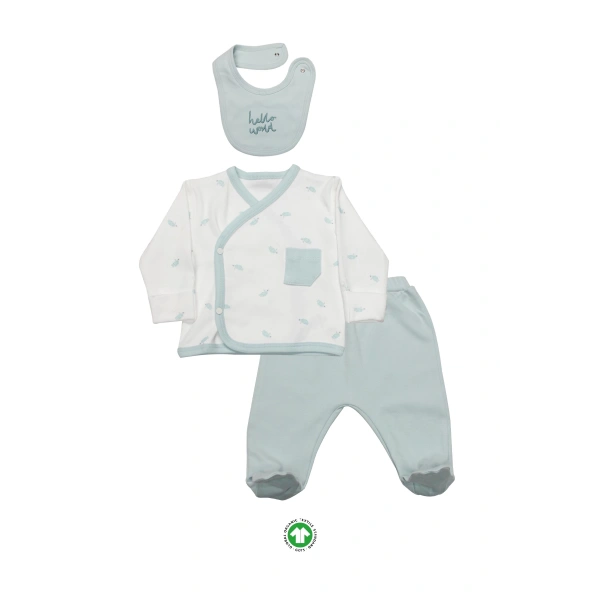 Akm Life 3lü Zıbın Takım Hello World 13105 Mint