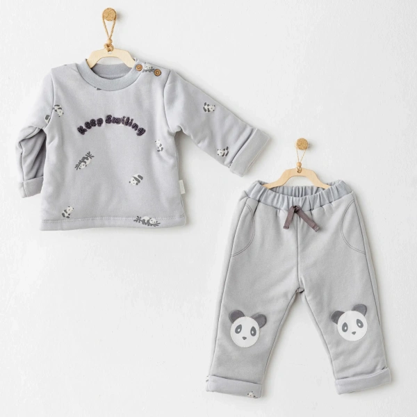 Akm Life Ac26028 Fiber Keep Smiling 2li Takım Grey