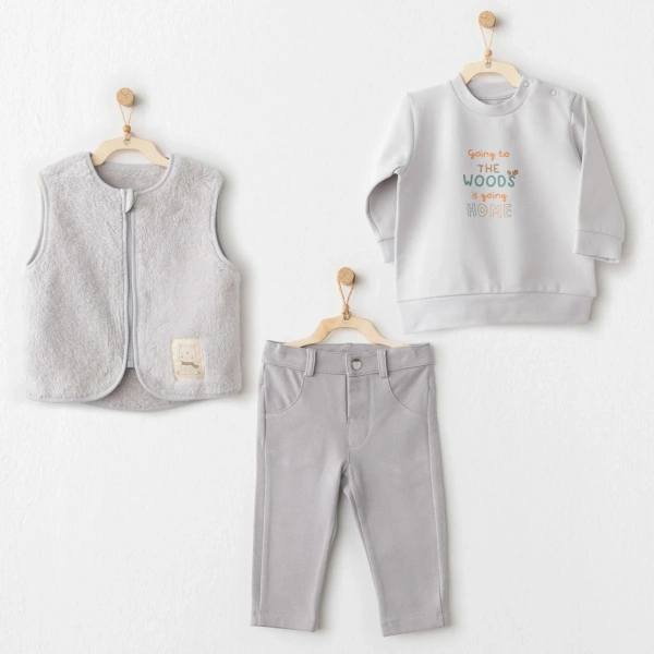 Akm Life Ac26111 Hello Autumn 3lü Takım Grey
