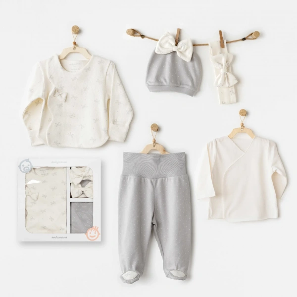 Akm Life Ac26250 Baby Bow Bliss 5li Hastane Çıkışı Ekru