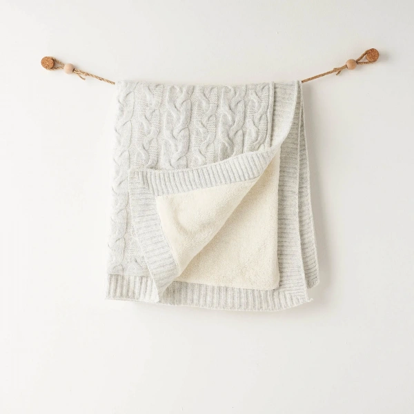 Akm Life Ac26340 Triko Battaniye Grey Melange