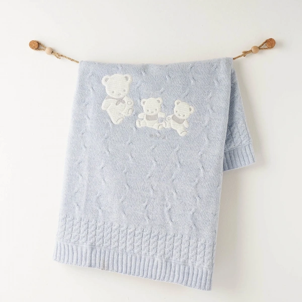 Akm Life Ac26341 Triko Battaniye 85x100 Blue Melange