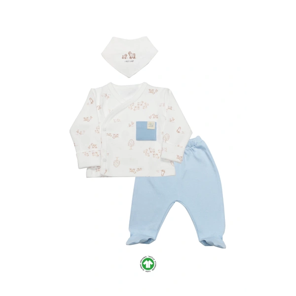 Akm Life Curly Lamb 3lü Zıbın Takımı 13107 Bej Ekru