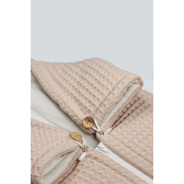 Akm Life Fermuarlı Natural Life Pike Battaniye Boy 70114 Bej