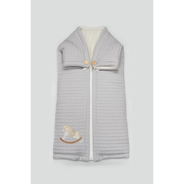 Akm Life Fermuarlı Natural Life Pike Battaniye Boy 70114 Gri