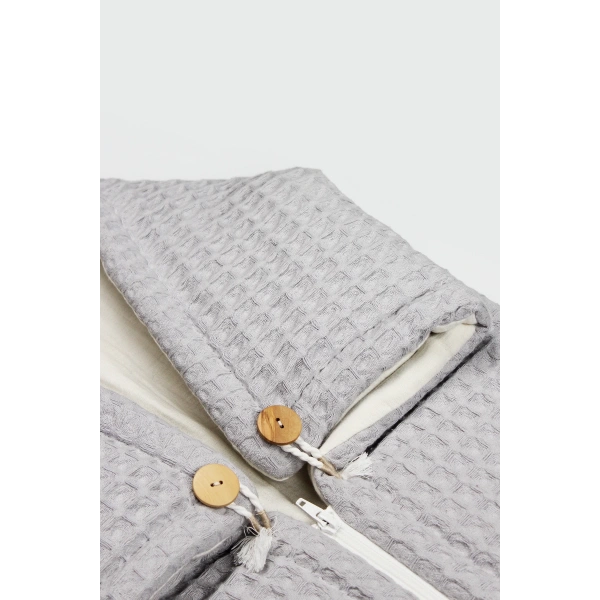 Akm Life Fermuarlı Natural Life Pike Battaniye Boy 70114 Gri