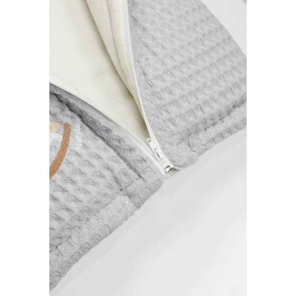 Akm Life Fermuarlı Natural Life Pike Battaniye Boy 70114 Gri