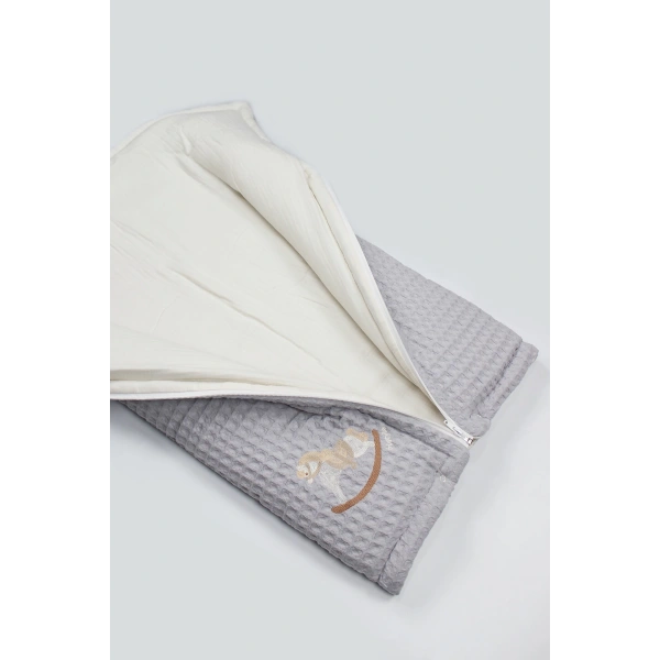 Akm Life Fermuarlı Natural Life Pike Battaniye Boy 70114 Gri